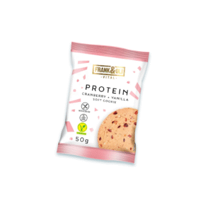 Frank & Oli протеинско веганско колаче со брусница и ванила - 50 гр - без глутен